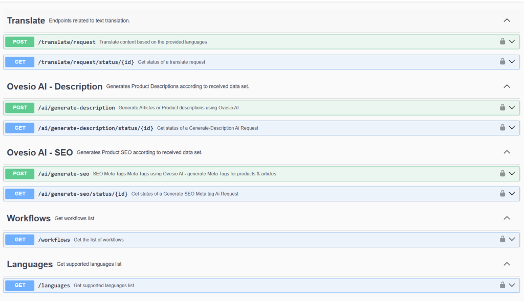 API documentation