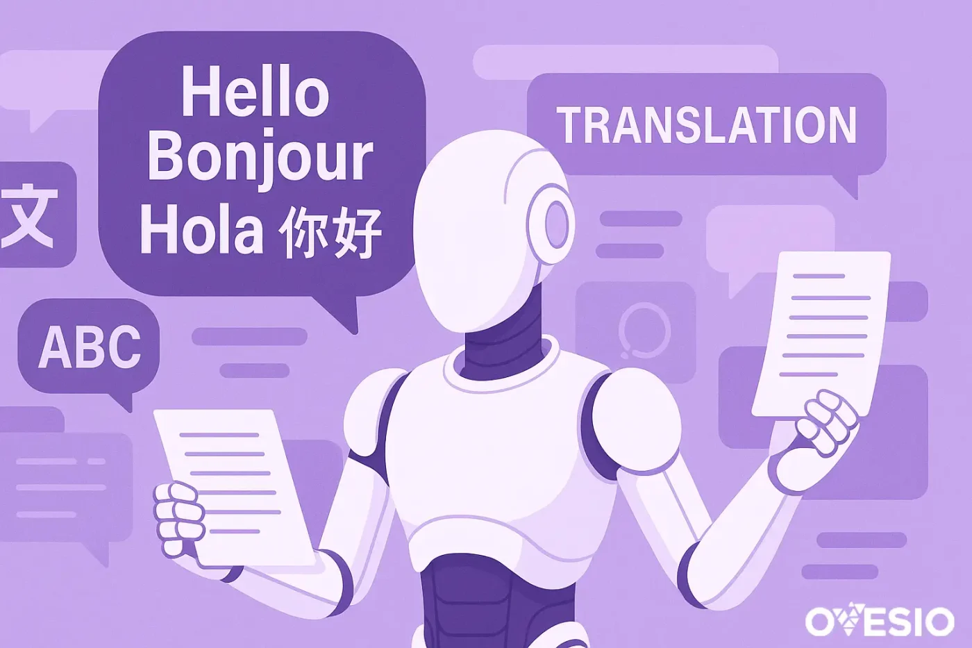 image of an ai translation robot