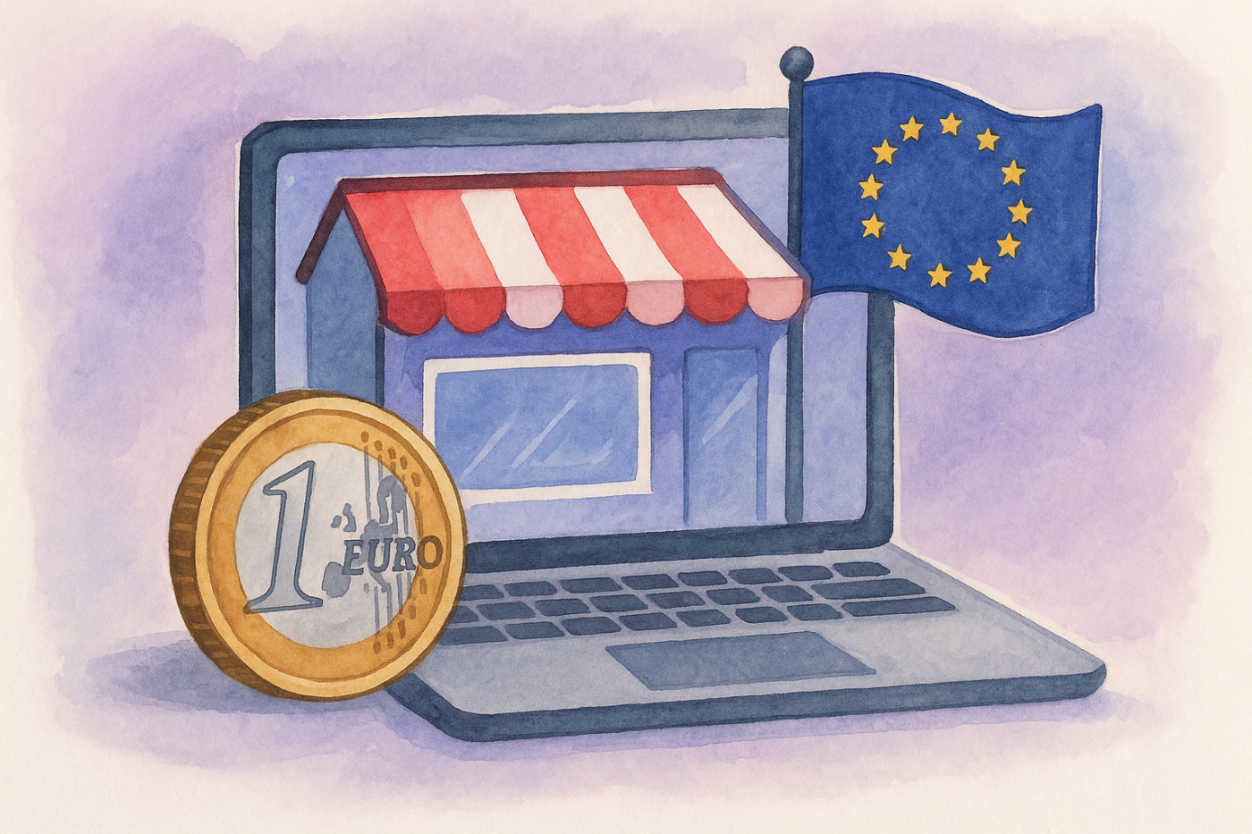 ai translation in europe e-commerce illustration