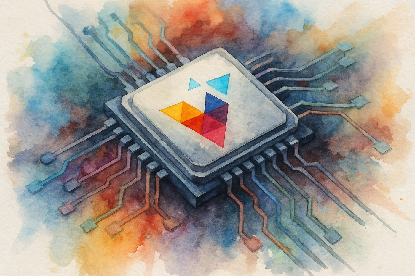 illustration of Ovesio AI Translation model as a CPU