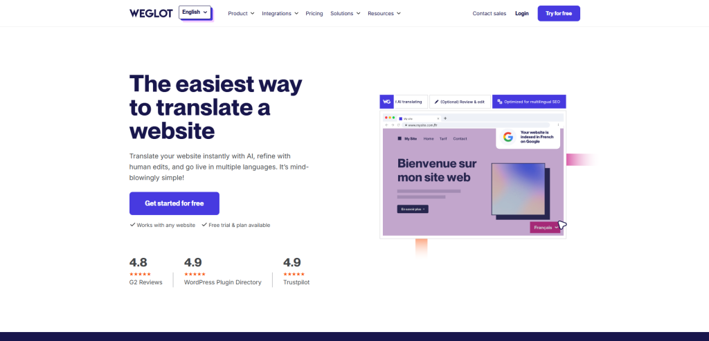 Weglot alternative to Google Translate