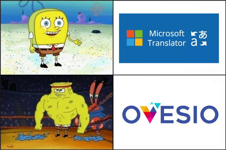 microsoft translate vs ovesio illustration