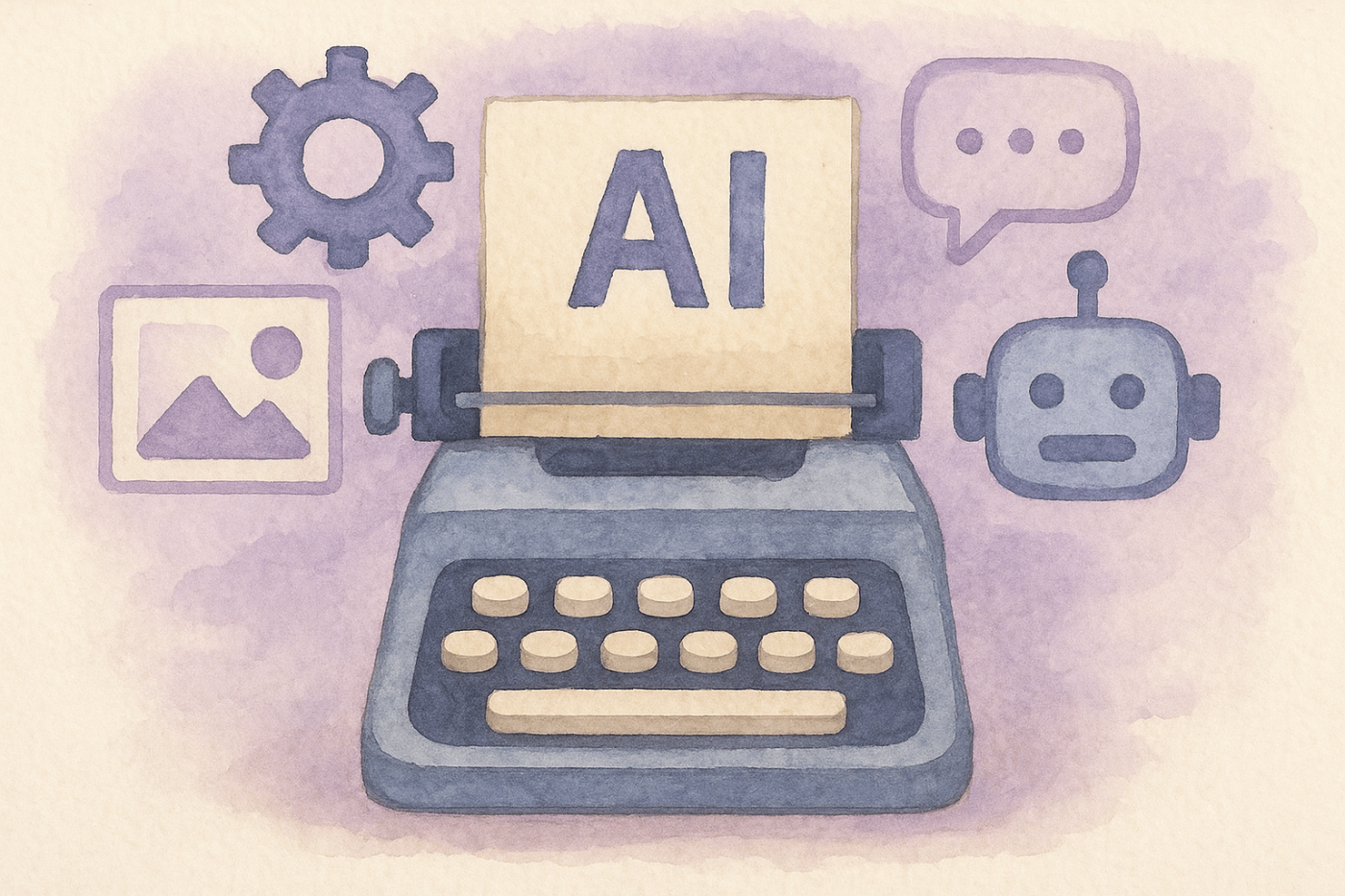ai content machine illustration