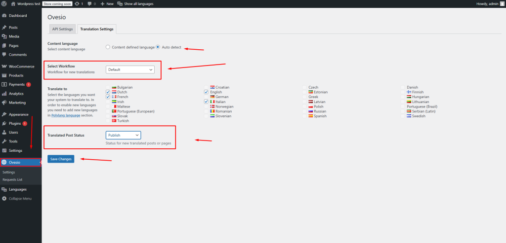 WordPress plugin Ovesio