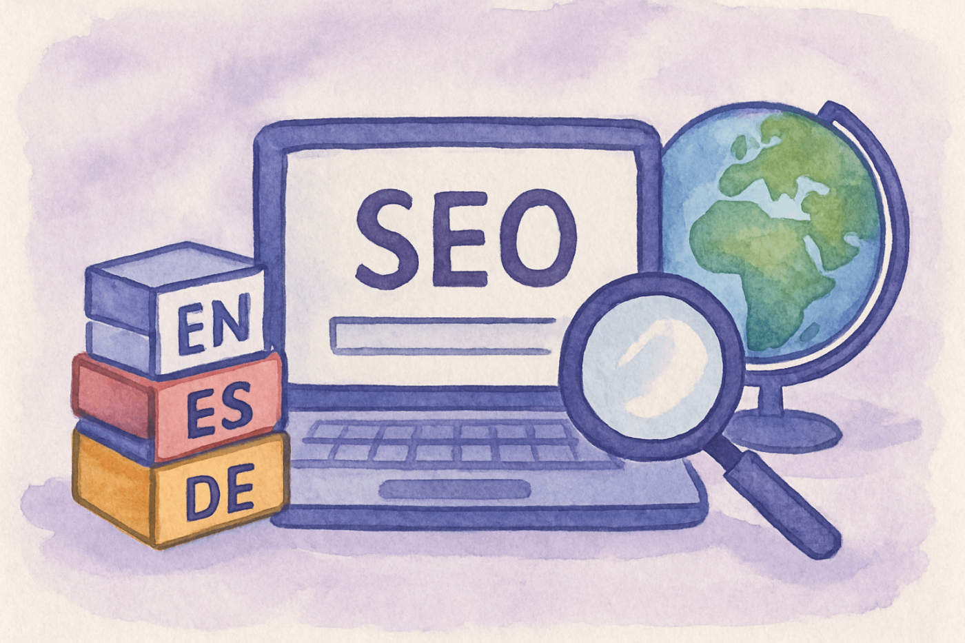 Multilingual SEO illustration